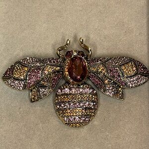 New XL rhinestones bee brooch